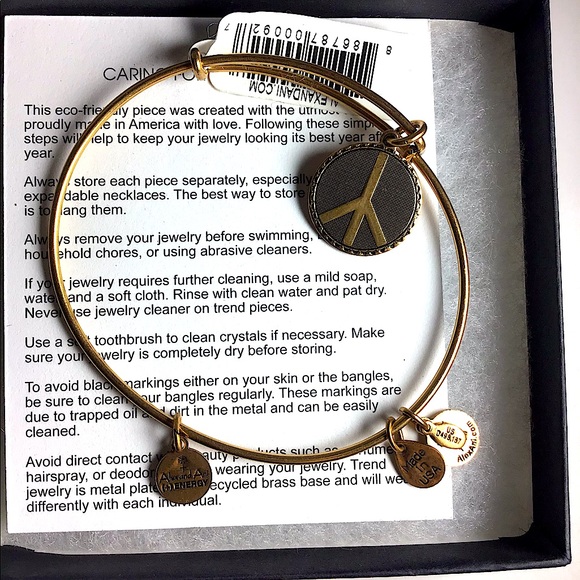 Alex and Ani Jewelry - ALEX AND ANI PEACE (FLAT) EXPANDABLE BANGLE NWT